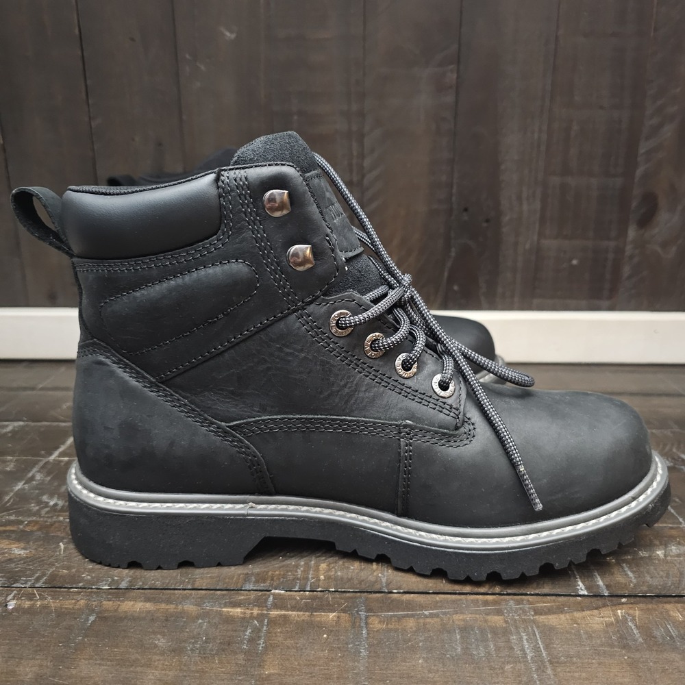 WOLVERINE W10691 Men's Floorhand WP Black Leather Work Boots Size 9M - Picture 9 of 11